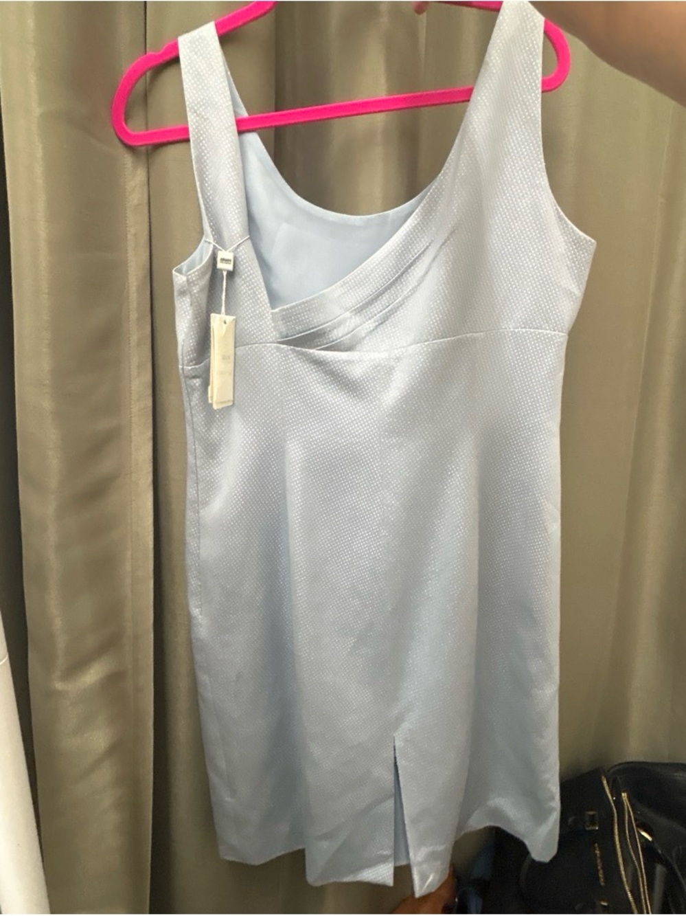 Armani Collezion Sleeveless Light Blue Sheath Dress